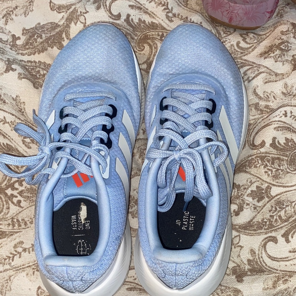 Adidas Women's Light Blue Sneakers with White Accents